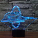 7 Farbige Verfärbung Kreative Visuelle Stereo Lampe Schreibtischlampe Nachtlicht, Delfinsprung-Stil
