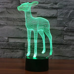 7 Farben Verfärbung Kreative Visuelle Stereo Lampe Schreibtischlampe Nachtlicht, Hirsch-Stil