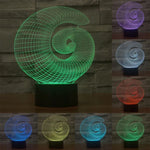 7 Color Discoloration Creative Visual Stereo Lamp Desk Lamp Night Light, Abstract Style