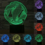 7 Farben Verfärbung Kreative Visuelle Stereo Lampe Schreibtischlampe Nachtlicht, Abstraktes Modell 7