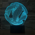 7 Farben Verfärbung Kreative Visuelle Stereo Lampe Schreibtischlampe Nachtlicht, Abstraktes Modell 7