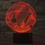 7 Farben Verfärbung Kreative Visuelle Stereo Lampe Schreibtischlampe Nachtlicht, Abstraktes Modell 7