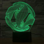 7 Farben Verfärbung Kreative Visuelle Stereo Lampe Schreibtischlampe Nachtlicht, Abstraktes Modell 7