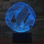 7 Farben Verfärbung Kreative Visuelle Stereo Lampe Schreibtischlampe Nachtlicht, Abstraktes Modell 7