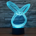 7-Farb-Verfärbung Kreative visuelle Stereo-Lampe Schreibtischlampe Nachtlicht, Abstraktes Stilmodell 2
