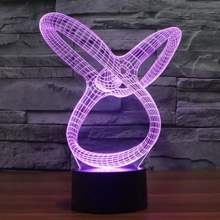 7-Farb-Verfärbung Kreative visuelle Stereo-Lampe Schreibtischlampe Nachtlicht, Abstraktes Stilmodell 2