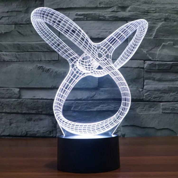 7-Farb-Verfärbung Kreative visuelle Stereo-Lampe Schreibtischlampe Nachtlicht, Abstraktes Stilmodell 2