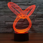 7-Farb-Verfärbung Kreative visuelle Stereo-Lampe Schreibtischlampe Nachtlicht, Abstraktes Stilmodell 2
