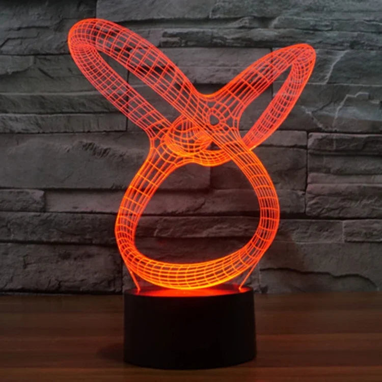 7-Farb-Verfärbung Kreative visuelle Stereo-Lampe Schreibtischlampe Nachtlicht, Abstraktes Stilmodell 2