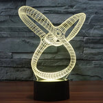 7-Farb-Verfärbung Kreative visuelle Stereo-Lampe Schreibtischlampe Nachtlicht, Abstraktes Stilmodell 2