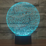 7-Farben-Verfärbungs-kreative visuelle Stereo-Lampe Schreibtischlampe Nachtlicht, Zahlen-Stil