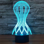 7 Farben Verfärbung Kreative Visuelle Stereo Lampe Schreibtischlampe Nachtlicht, Qualle Stil