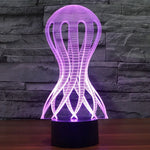 7 Farben Verfärbung Kreative Visuelle Stereo Lampe Schreibtischlampe Nachtlicht, Qualle Stil
