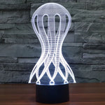 7 Farben Verfärbung Kreative Visuelle Stereo Lampe Schreibtischlampe Nachtlicht, Qualle Stil