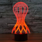 7 Farben Verfärbung Kreative Visuelle Stereo Lampe Schreibtischlampe Nachtlicht, Qualle Stil