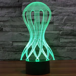 7 Farben Verfärbung Kreative Visuelle Stereo Lampe Schreibtischlampe Nachtlicht, Qualle Stil