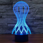 7 Farben Verfärbung Kreative Visuelle Stereo Lampe Schreibtischlampe Nachtlicht, Qualle Stil