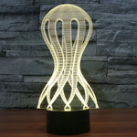 7 Farben Verfärbung Kreative Visuelle Stereo Lampe Schreibtischlampe Nachtlicht, Qualle Stil