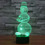 7 Color Discoloration Creative Visual Stereo Lamp Desk Lamp Night Light, Snowman Style Model 2