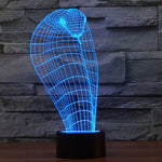 7 Farben Verfärbung Kreative Visuelle Stereo Lampe Schreibtischlampe Nachtlicht, Kobra-Stil