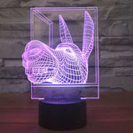 7 Farbige Verfärbung Kreative Visuelle Stereo Lampe Schreibtischlampe Nachtlicht, Esel Form