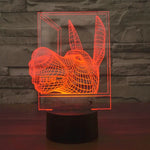 7 Farbige Verfärbung Kreative Visuelle Stereo Lampe Schreibtischlampe Nachtlicht, Esel Form