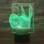 7 Farbige Verfärbung Kreative Visuelle Stereo Lampe Schreibtischlampe Nachtlicht, Esel Form