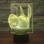 7 Farbige Verfärbung Kreative Visuelle Stereo Lampe Schreibtischlampe Nachtlicht, Esel Form