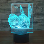 7 Farbige Verfärbung Kreative Visuelle Stereo Lampe Schreibtischlampe Nachtlicht, Esel Form