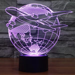 7 Farbige Verfärbung Kreative Visuelle Stereo Lampe Schreibtischlampe Nachtlicht, Flieg aus Asien Stil