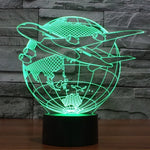7 Farbige Verfärbung Kreative Visuelle Stereo Lampe Schreibtischlampe Nachtlicht, Flieg aus Asien Stil