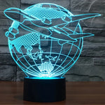 7 Farbige Verfärbung Kreative Visuelle Stereo Lampe Schreibtischlampe Nachtlicht, Flieg aus Asien Stil