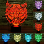7 Farbige Verfärbung Kreative Visuelle Stereo Lampe Schreibtischlampe Nachtlicht, Leopardenform