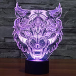 7 Farbige Verfärbung Kreative Visuelle Stereo Lampe Schreibtischlampe Nachtlicht, Leopardenform