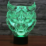 7 Farbige Verfärbung Kreative Visuelle Stereo Lampe Schreibtischlampe Nachtlicht, Leopardenform