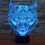 7 Farbige Verfärbung Kreative Visuelle Stereo Lampe Schreibtischlampe Nachtlicht, Leopardenform