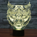 7 Farbige Verfärbung Kreative Visuelle Stereo Lampe Schreibtischlampe Nachtlicht, Leopardenform
