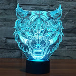 7 Farbige Verfärbung Kreative Visuelle Stereo Lampe Schreibtischlampe Nachtlicht, Leopardenform