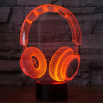 7 Farbige Verfärbung Kreative Visuelle Stereo Lampe Schreibtischlampe Nachtlicht, Headset Form