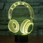 7 Farbige Verfärbung Kreative Visuelle Stereo Lampe Schreibtischlampe Nachtlicht, Headset Form