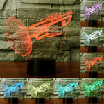 7 Farbiges Verblassen Kreative visuelle Stereo-Lampe Schreibtischlampe Nachtlicht, Trompetenform