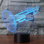7 Farbiges Verblassen Kreative visuelle Stereo-Lampe Schreibtischlampe Nachtlicht, Trompetenform