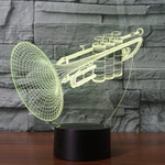 7 Farbiges Verblassen Kreative visuelle Stereo-Lampe Schreibtischlampe Nachtlicht, Trompetenform