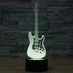 7 Farbig wechselnde kreative visuelle Stereolampe Schreibtischlampe Nachtlicht, E-Gitarrenform