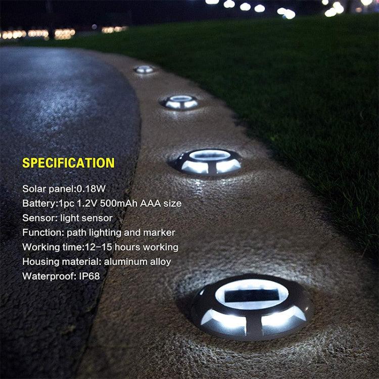 4 Stück LED Solarbetriebene Eingelassene Bodenleuchte IP68 Wasserdicht Außen Garten Rasenlampe