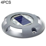 4 Stück LED Solarbetriebene Eingelassene Bodenleuchte IP68 Wasserdicht Außen Garten Rasenlampe