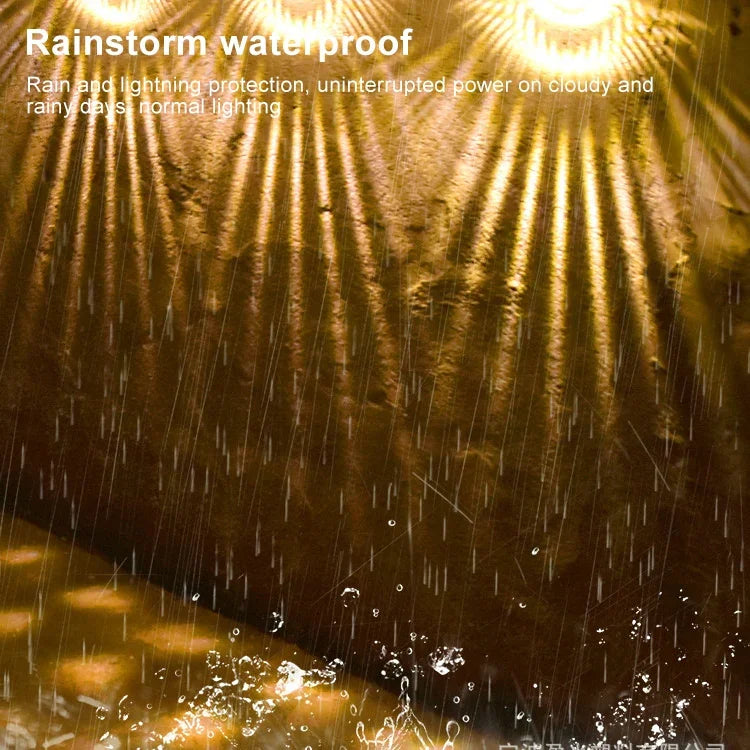 6 LED Solar-Gartenleuchte Wassertropfen für den Zaun