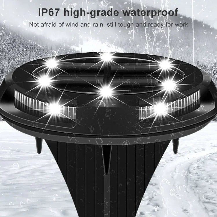 10 LEDs Solar-Gartenleuchte für den Außenbereich, wasserdicht, als Bodenstrahler, 10 LED