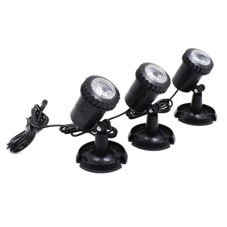 3 In 1 Warm Light Lawn Insertion Pool Diving Solar Spotlight, Warm Light