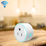 10A Rundform WiFi 2,4 GHz Mini-Stecker APP Fernbedienung Zeitsteuerung Intelligente Steckdose Funktioniert mit Alexa & Google Home & Bunte Atemlicht, AC 100-240V, US-Stecker
